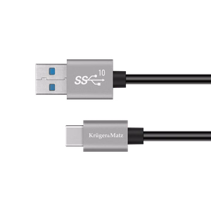 Kruger&Matz Basic USB–USB-C kabelis, 10 Gbps, 0,5 m