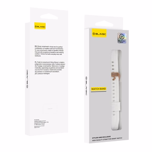 Blavec Universal watch band for W-17 Amber 18mm silicone white