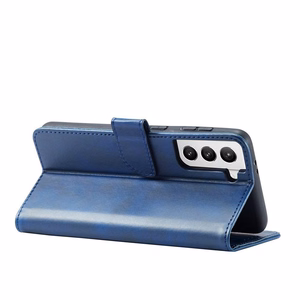 Magnētiskais apvalks Samsung Galaxy S22+ (S22 Plus) ar Flip Cover zilais