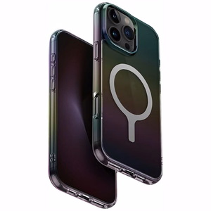Uniq Iridescia Magclick uzlādes apvalks iPhone 16 Pro Max – melns