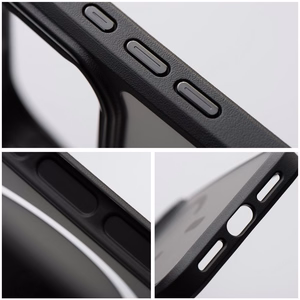 Aizsargvāciņš ierīcei iPhone 18 Pro / 17 Pro: Forcell F-Protect Smoke Hybrid Premium, saderīgs ar MagSafe, krāsa – melna
