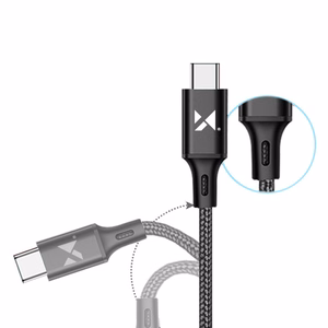 Wozinsky kabelis USB - USB Type-C 2,4A 2m melns (WUC-C2B)