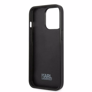 Karl Lagerfeld Ziedu Ikonik Karl viedtālruņa apvalks iPhone 13 Pro / iPhone 13 - pelēks
