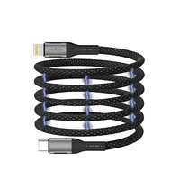 Maxlife MXUC-11 magnētiskais kabelis USB-C - Lightning 1,0 m 27W melns neilons