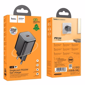 Phone charger Hoco USB C QC PD 20W N40 black