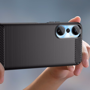 Viedtālruņa oglekļa apvalks Infinix Hot 20 (m) - melns