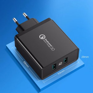 Ugreen CD161 sienas lādētājs, 2× USB-A, 36 W, QC3.0 – melns