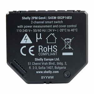 Контроллер Shelly 2PM Gen4 Zigbee/Matter