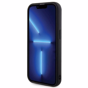 Guess Quilted Metal Logo viedtālruņa apvalks iPhone 15 Pro - melns