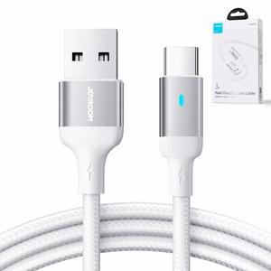 USB kabelis Joyroom S-UC027A10 USB uz Type-C 3A 1,2 m balts