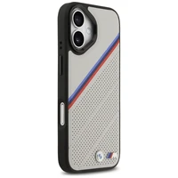 BMW M Tricolor Metal Logo MagSafe viedtālruņa apvalks iPhone 17 - pelēks