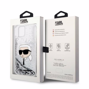 Karl Lagerfeld KLHCP14MLNKHCH iPhone 14 Plus 6.7" sudraba/sudraba cietais apvalks Spīdumi Karl Galva