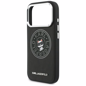Karl Lagerfeld Point & Choupette Sketch MagSafe Maciņš for iPhone 17 Pro Max - melns