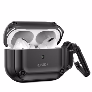 Tech-Protect Rough Hook viedtālruņa apvalks ar karabīni Apple AirPods Pro 1 / 2 - melns