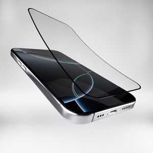 Puro Elastīgais Stikls D3O Hibrīda Stikls ar Melnu Rāmi iPhone 16 Pro
