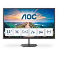 AOC V4 Q32V4 monitors 80 cm (31.5") 2560 x 1440 pikseļi 2K Ultra HD LED melns