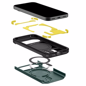 Spigen Tough Armor Mag MagSafe maciņš, paredzēts Google Pixel 11, tumši zaļš