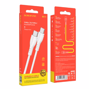 Borofone Kabel BX51 Triumph - Type C uz Type C - 60W 1 metrs balts