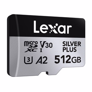 Lexar High-Performance Silver Plus microSDXC atmiņas karte 512 GB + adapteris