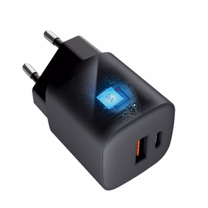 FORCELL F-ENERGY GaN VT-31 pelēks ceļojuma lādētājs Type C + USB A PD QC4.0 3A 33W ar PD