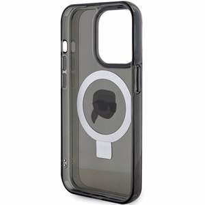Karl Lagerfeld KLHMP15XHMRSKHK iPhone 15 Pro Max 6.7" black/black hardcase Ring Stand Karl Head MagSafe
