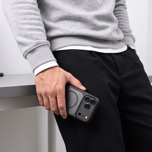 Tech-Protect MagPeak MagSafe CC maciņš, paredzēts iPhone 18 Pro Max / 17 Pro Max, matēti melns