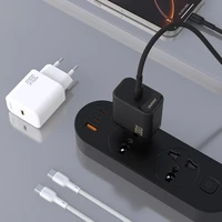 Dudao A27PCEU PD 30W GaN USB-C Wall Lādētājs with USB-C Kabelis - Melns