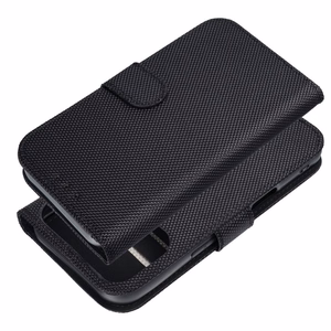 Flip case for iPhone 17 PRO / 18 PRO 4Card RFID anti-theft tech fabric black