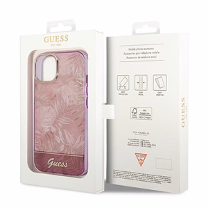 Guess GUHCP14MHGJGHP iPhone 14 Plus 6.7 "rozā/rozā cietais apvalks Jungle Collection