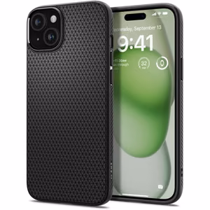 Spigen Liquid Air viedtālruņa apvalks iPhone 15 Plus - matēts melns