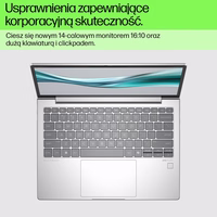 HP EliteBook 640 G11 Intel Core Ultra 5 135U Laptop 35.6 cm (14") WUXGA 16 GB DDR5-SDRAM 512 GB SSD Wi-Fi 6E (802.11ax) Windows 11 Pro AI PC sudraba