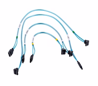 Supermicro 4 x Round SATA cable 0.56 m melns, zils, balts