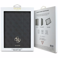 Guess GUFC11RM24PS4SGK iPad Air 11" 2024 melns/melns Magnētiskais 4G Liels Logotips