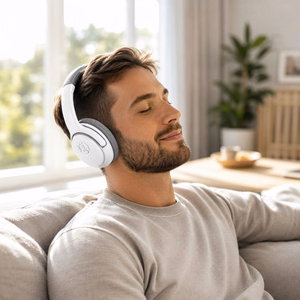 Esperanza Libero bezvadu austiņas galvasspiede mūzikai Bluetooth pelēkas, baltas
