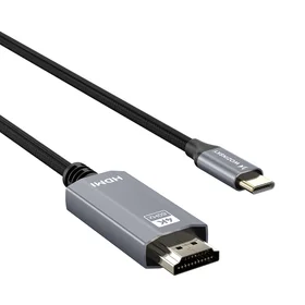 Wozinsky WCCH-01 USB-C - HDMI 4K 60Hz kabelis 1.8 m - melns