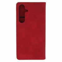 Viedais Suede maciņš for Samsung Galaxy S25 Plus sarkans