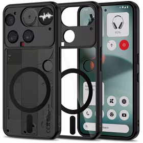 Tech-Protect MagMat Magnētiskais viedtālruņa apvalks Nothing Phone 3 - melns un caurspīdīgs