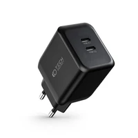 Tech-Protect C35W-2 lādētājs, 2x USB-C PD 35W - melns