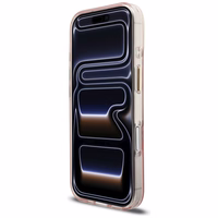 Guess IML Script Metal MagSafe Maciņš for iPhone 17 - rozā