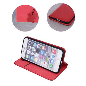 Genuine Leather Viedais Pro for iPhone 17 6,3" tumši sarkans