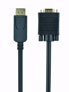 Gembird CCP-DPM-VGAM-6 video kabeļa adapteris 1,8 m VGA (D-Sub) DisplayPort melns