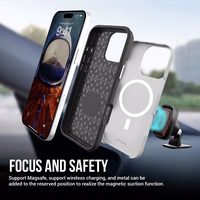 Perfectionists Trīsstūra Mag futrālis iPhone 13 Pro sudraba krāsā