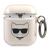 Karl Lagerfeld Glitter Choupette AirPods 1/2 vāciņš zelta krāsas