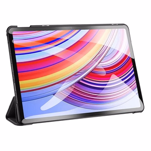 Dux Ducis Domo apvalks ar vāciņu un viedo miegu Xiaomi Redmi Pad Pro (4G/5G)/Poco Pad 12.1 - melns