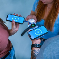 3mk PastelUp 10000mAh 22.5W USB 1A1C Bezvadu Portatīvais lādētājs (m) - rozā