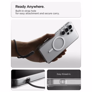 Spigen Ultra Hybrid Mag MagSafe maciņš priekš Samsung Galaxy S26 Ultra caurspīdīgs un balts