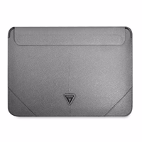 Guess Saffiano Triangle Logo apvalks 14" klēpjdatoram - sudraba