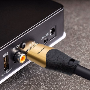 Qoltec 50355 – HDMI 2.1 Ultra High Speed kabelis, 8K 60 Hz, 28 AWG, zelta krāsā, 2 m