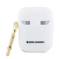 Hello Kitty Silikona 3D Kitty galvas viedtālruņa apvalks AirPods 1/2 - Balta