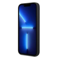 Guess GUHMP13XSPLK iPhone 13 Pro Max 6.7" melns/melns cietais apvalks Silikona logotips Magnētiskais